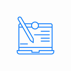 laptop stylus or digital pen icon sign vector