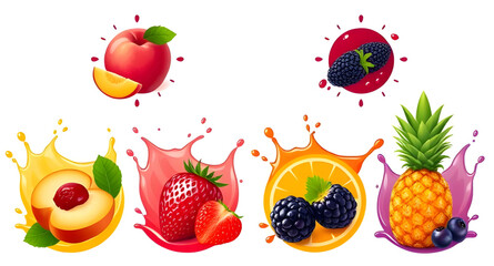 Fruit in splash, Juicy fruit splash, Water splash fruit, Citrus fruit splash, Tropical fruit splash, Strawberry splash, Orange splash, Lemon splash, Lime splash, Mango splash, Apple splash, Grapes spl
