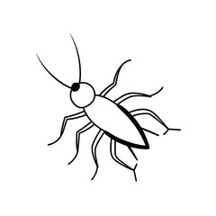 Cricket vector line art