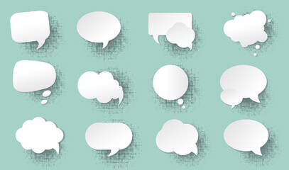 speech bubbles set