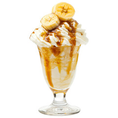 Banana Foster isolated on white background