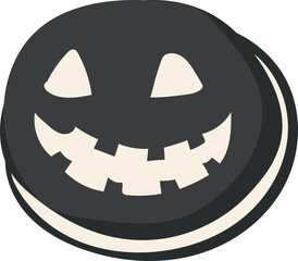 Jack-O-Lantern Face Cookie in Sweet Spooky Style