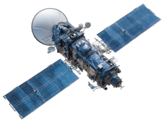 Space Satellites Orbiting on transparent background