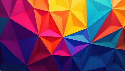 Obraz premium Abstract geometric mosaic, vibrant color blocks , colorful pattern, graphic, design