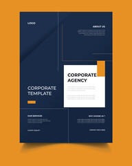Modern corporate flyer design template.
