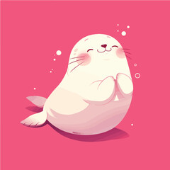 Vector design of Phoca caspica from pictures © ASHLEY