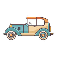 Vintage antique car illustration for classic vehicle enthusiasts and design projects online