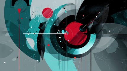 Obraz premium Abstract design with dynamic shapes and colors.