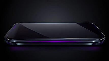 Dark, sleek, modern phone display mockup.