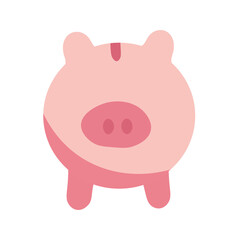 Retirement mutual fund, 401k or Roth IRA savings for happy life after retire and financial freedom concept, rich senior couple elderly man and woman stand with stacked of dollar coins pink piggy bank