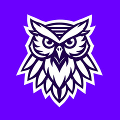 Owl Mascot Head Vector Illustration