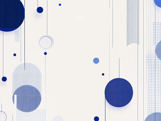 Abstract Blue Geometric Background  Circles  Lines  Dots  Modern Design  Minimalist  Textu
