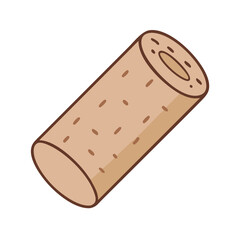 Cartoon wine cork illustration vector graphic for wine lovers and beverage enthusiasts design element resource