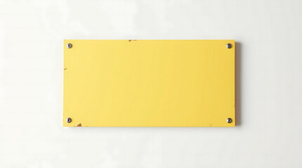 blank yellow old sign isolated on white or transparent png