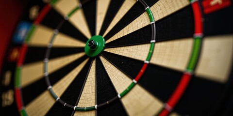 Colorful Dartboard Close-up with Blank Space