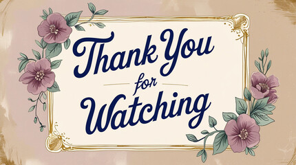 "Thank You for Watching" Animation for Video End Screens and Closing Titles.

