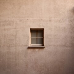 Beige House Wall With Simple Window