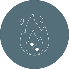 Fire icon single vector illustration