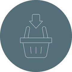 Basket icon single vector illustration