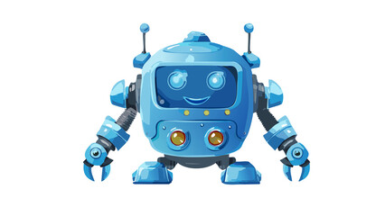 Blue Robot PNG &ndash; Cool Futuristic Character Illustration with Transparent Background
