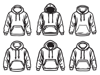 Minimalist Hoodie Shirt Vector Design for Apparel