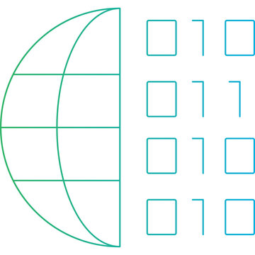 Binary system icon single vector illustration