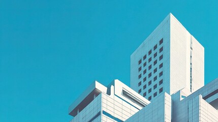 Modern Angular Architectural Structure with Clean Lines and Sky