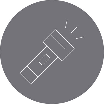 Flashlight icon single vector illustration