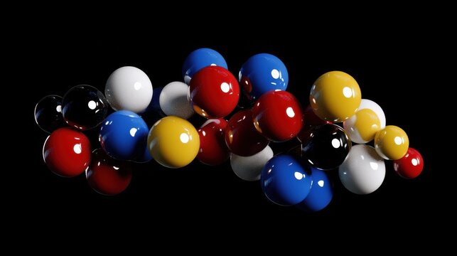 PNG Abstract molecular structure model