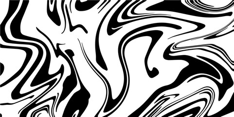 Abstract liquid wavy background. Abstract Digital Background with Interweaving Curved Shapes. Monochrome abstract Turkish style vector background.  Acrylic and oil paint flow. Black and white abstract