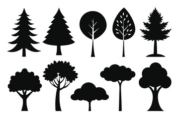 Fototapeta premium Tree Silhouette Vector - Elegant Nature Design