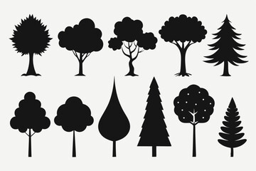 Fototapeta premium Tree Silhouette Vector - Elegant Nature Design