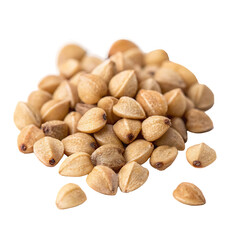 Obraz premium Buckwheat grain isolated on a transparent background 