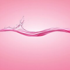 Pink Water Splash  Abstract Liquid Flow  Minimalist Background  Clean Design  Shiny Textur