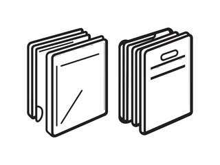 Minimalist Line Art Vector Concept for Presentation Folder Design