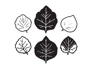 Minimalist Line Drawing of a Fig Leaf Illustration
