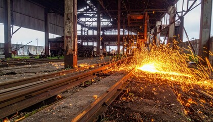 Sizzling Sparks Emerge Amidst Industrial Decay and Abandonment