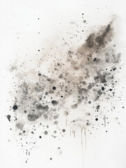 Obraz premium Monochrome Grunge Ink Splatter Texture on White Background