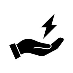 Energy icon. Electricity. Power. Energy saving. Vector icon isolated on white background.