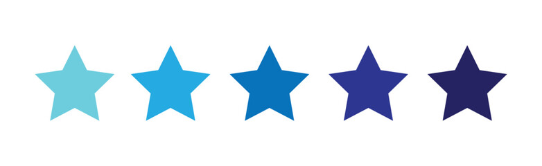 star icon symbol with blue gradation color