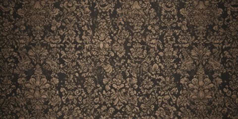 Intricate damask floral wallpaper, elegant seamless pattern, leaves, white, sophisticated