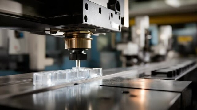 High-precision plastic injection molding machine in action for efficient mass production.