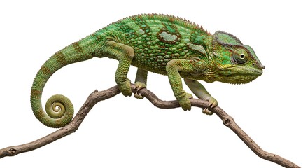 Obraz premium Camouflage Master: Striking Chameleon in Tropical Habitat