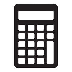 Black Silhouette of a Calculator