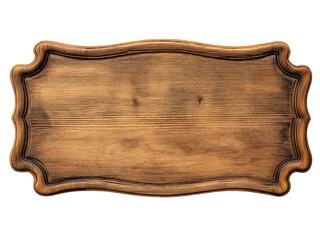 Elegant Wooden Serving Tray with Scalloped Edge