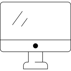 LCD icon single vector illustration