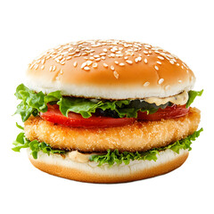Deliciously Crispy Chicken Burger Ready to Eat