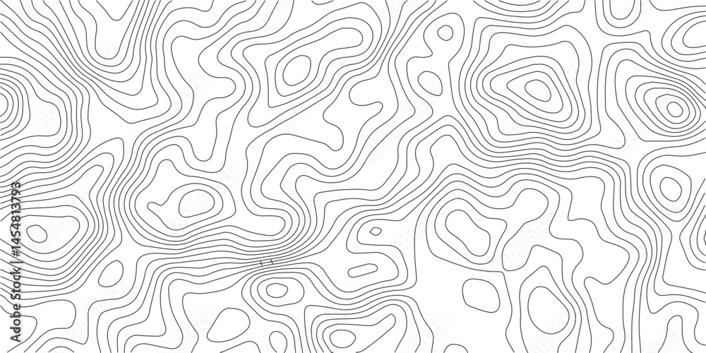 Fototapete Abstract topographic contours map background .Topographic background and texture, monochrome image. Topography and geography map grid abstract backdrop. Business concept. Topography map concept.	