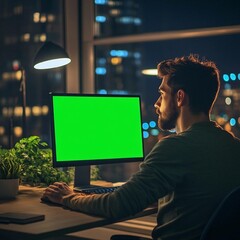 man holding a blank sign