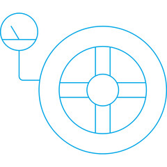 Tyres icon single vector illustration